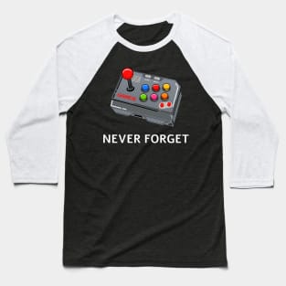 Never Forget Vintage Joy Stick Gamer Baseball T-Shirt